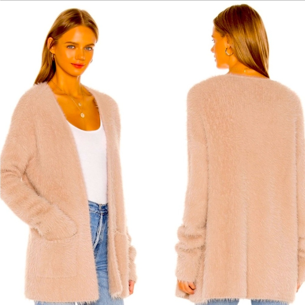 Sanctuary Sweater Fuzzy Soft with Pockets Tan Beige EUC Size XL